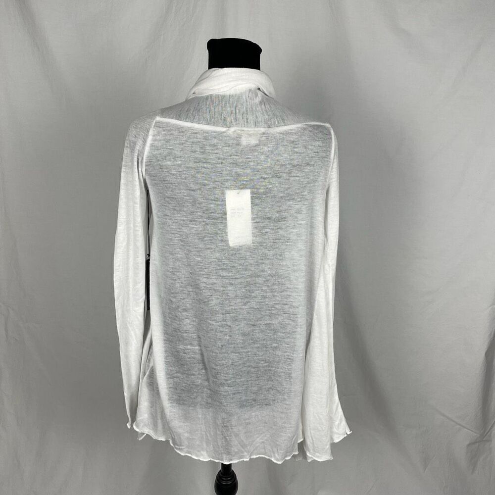 BCBGMaxAzria NWT White Gauzy Knit Open Front Cardigan - Women’s XS - Picture 3 of 6